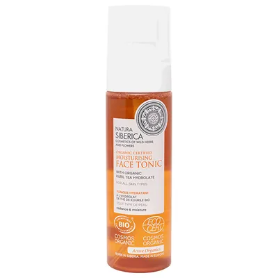 Natura Siberica Organic Certified Moisturising Face Tonic with Organic Kuril Tea Hydrolate (Tonik do twarzy nawilżający z hydrolatem z herbaty kurylskiej)