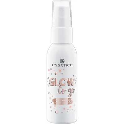 Essence Glow to Go, Illuminating Setting Spray (Rozświetlająca mgiełka utrwalająca do twarzy)