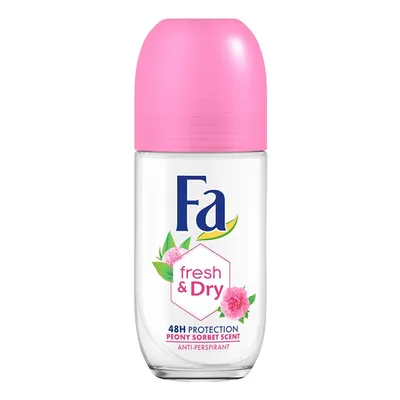 Fa Fresh & Dry, Peony Sorbet Scent Anti-perspirant Roll-on 48h (Antyperspirant w kulce o zapachu sorbetu z piwonii)