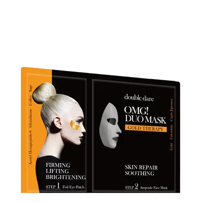 Double Dare OMG! Duo Mask Gold Therapy (Maska + płatki pod oczy)