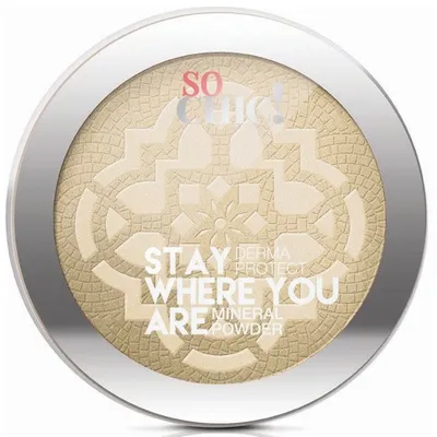 So Chic! Stay Where You Are, Derma Protect Mineral Powder (Puder prasowany)