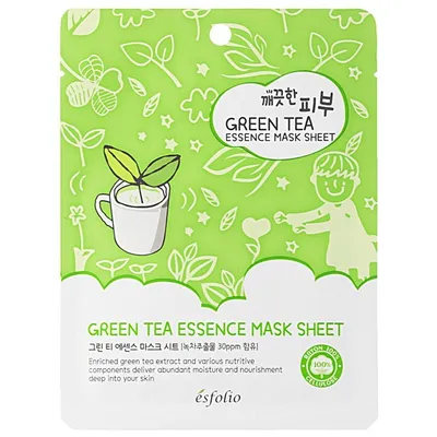 Esfolio Green Tea Essence Mask Sheet (Kojąca maska w płachcie  z zieloną herbatą)