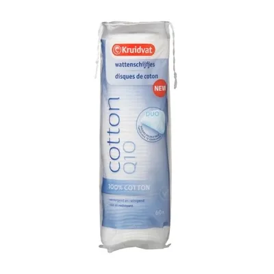 Kruidvat 100% Cotton Q10 Duo Wattenschijfjes (Płatki kosmetyczne z Q10)