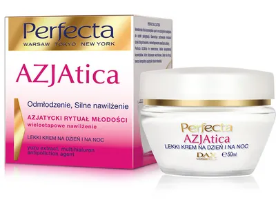 Perfecta Azjatica White, Lekki krem na dzień i na noc `Odmłodzenie i silne nawilżenie`