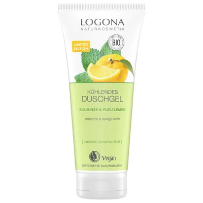Logona Kuhlendes Duschgel Bio-Minze & Yuzu Lemon (Chłodzący żel pod prysznic `Mięta i cytryna juzu`)
