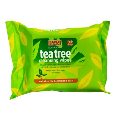 Beauty Formulas Australian Tea Tree, Cleansing Wipes (Chusteczki oczyszczające)