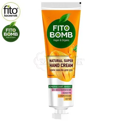 Fitokosmetik Fito Bomb, Krem-olejek do rąk `Regeneracja skóry + wzmacnianie paznokci`