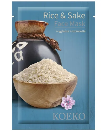 Koeko Rice & Sake Face Mask (Maseczka w płachcie z ekstraktem z ryżu i sake)