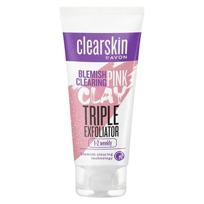 Avon Clearskin Blemish Clearing Pink Clay Triple Exfoliator (Oczyszczający peeling z różową glinką)