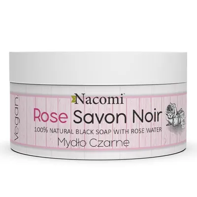 Nacomi Rose Savon Noir (Różane czarne mydło z wodą różaną)