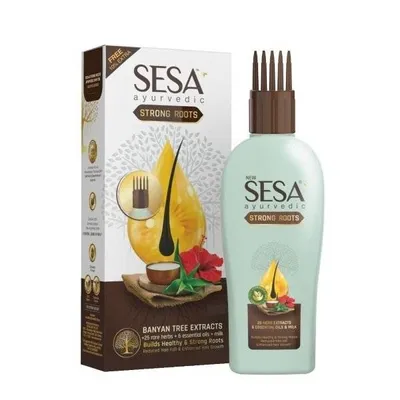 Dabur Sesa,  Ayurvedic Strong Roots Hair Oil (Olejek wzmacniający cebulki włosów)