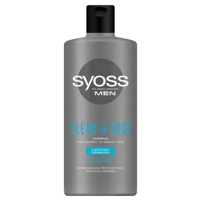 Syoss Men, Clean & Cool, Szampon do włosów normalnych i  szybko przetłuszczających się