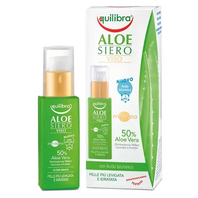 Equilibra Siero Viso, Pelle Piu Levigata E Idratata (Aloesowe przeciwstarzeniowe serum do twarzy z kwasem hialuronowym)