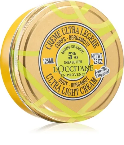 L'Occitane Creme Ultra Legere Corps Bergamote Beurre de Karite 5% (Ultralekki krem do ciała `Masło Shea & bergamotka`)