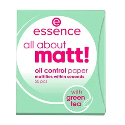 Essence All About Matt!, Oil Control Paper With Green Tea (Bibułki matujące)