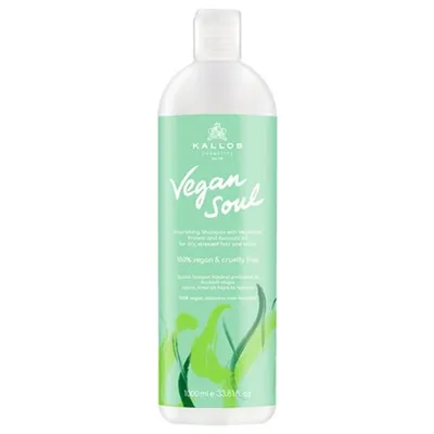 Kallos Vegan Soul, Nourishing Shampoo with Vegetables Protein and Avocado Oil for Dry, Stressed Hair and Scalp (Wegański szampon odżywczy do włosów suchych i zniszczonych)