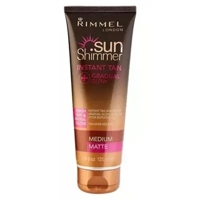Rimmel Sun Shimmer, Instant Tan Gradual Glow Medium Matte (Samoopalacz do twarzy i ciała)