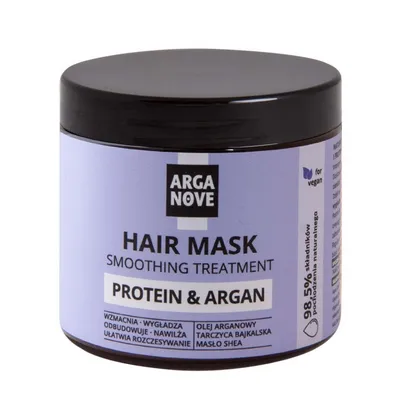 Arganove Hair Mask Smoothing Treatment Protein & Argan (Naturalna maska do włosów proteinowa z olejem arganowym)