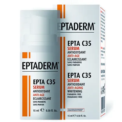 Eptaderm EPTA C35, Antioxidant Anti-ageing Whitening Serum (Serum antyoksydacyjne z 35% witaminą C)
