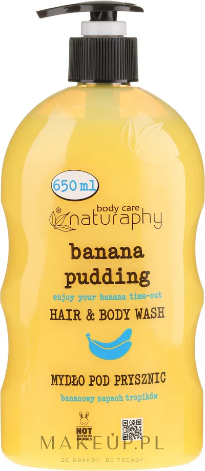BluxCosmetics Naturaphy Body Care, Bananowe mydło pod prysznic do włosów i ciała