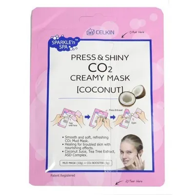 Celkin Press & Shiny, CO2 Creamy Facial Coconut Mask (Maska do twarzy `CO2 z kokosem`)