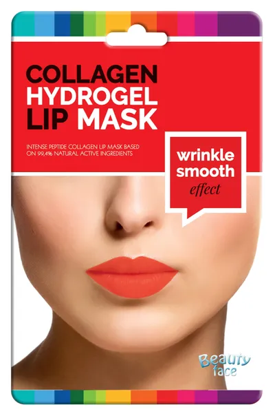 Beauty Face Collagen Hydrogel Lip Mask Wrinkle Smooth Effect (Odmładzająco-wygładzająca zmarszczki kolagenowa maska na usta i okolice ust)