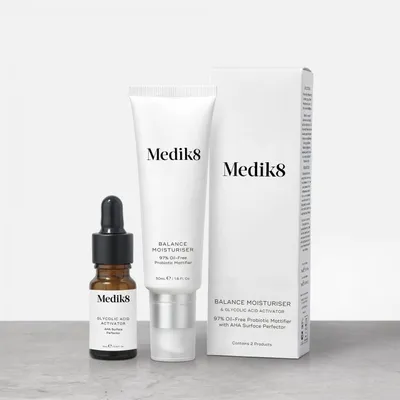 Medik8 Balance Moisturiser & Glycolic Acid Activator (Matujący krem z kwasami AHA z aktywatorem)
