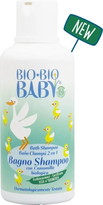 Pilogen Bio Bio Baby, Bagno Shampoo con Comomilla Boologica (Szampon i żel do kąpieli dla niemowląt z rumiankiem)