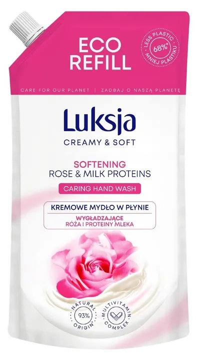 Luksja Creamy, Mydło w płynie `Róża i proteiny mleka`