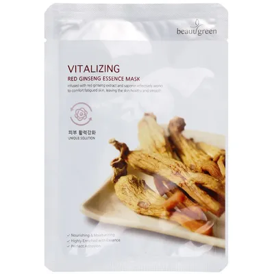 Beauugreen Red Ginseng Essence Mask (Maseczka rewitalizująca z żeń-szeniem)