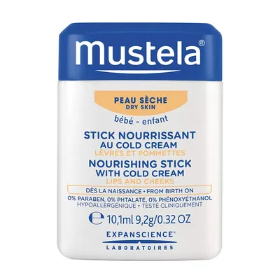 Mustela Bebe - Enfant, Stick Nourissant au Cold Cream [Nourishing Stick with Cold Cream] (Sztyft ochronny z Cold Cream)