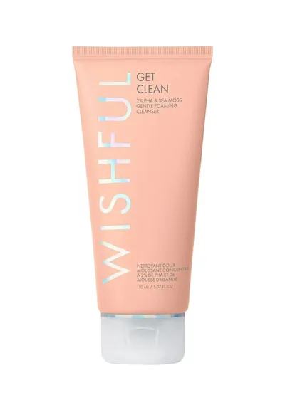 Wishful Get Clean, 2% PHA & Sea Moss Gentle Foaming Cleanser (Delikatna pianka do mycia twarzy)