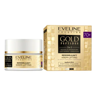 Eveline Cosmetics Gold Peptides, Remodelujący krem-lifting ze złotym peptydem i spilantolem 70+