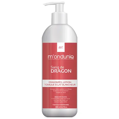 M'onduniq Dragon`Ecl Sang de Dragon, Lotion Tonique Eclat Blancheur (Rozświetlająco-nawilżający tonik przeciwzmarszczkowy do demakijażu twarzy i oczu)