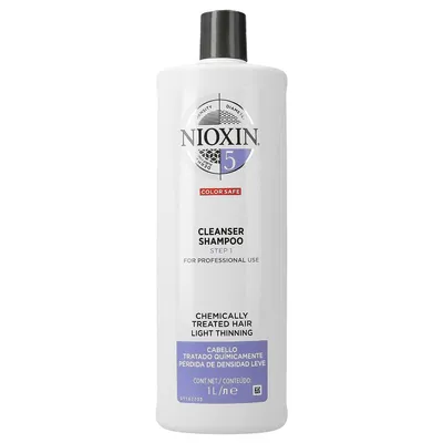 Nioxin System 5, Cleanser Shampoo (Szampon oczyszczający  do włosów po zabiegach chemicznych z niewielką skłonnością do wypadania)