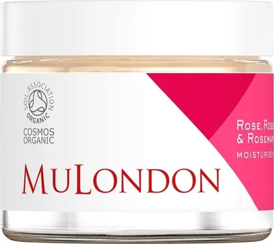 MuLondon Nawilżający krem do twarzy z organiczną różą i rozmarynem