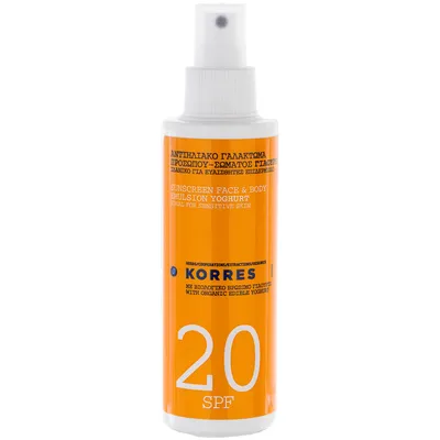 Korres Sunscreen Face & Body Emulsion Yoghurt SPF 20 (Emulsja do opalania twarzy i ciała z organicznym jogurtem)
