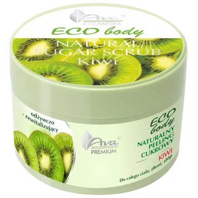 Laboratorium Kosmetyczne AVA Eco Body, Naturalny peeling cukrowy `Kiwi`