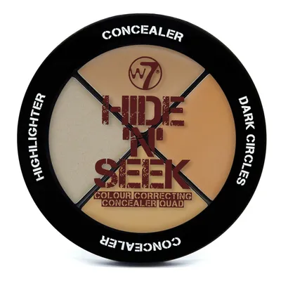 W7 Hide'N'Seek, Colour Correcting Concealer Quad (Paleta 4 korektorów)