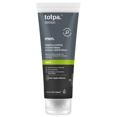 Tołpa Dermo Men., Pure., Węglowy peeling oczyszczający przeciw zaskórnikom