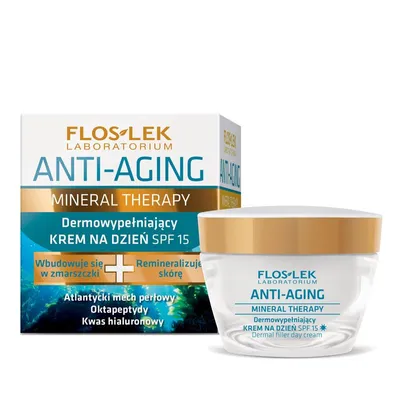 Floslek Mineral Therapy, Dermowypełniający krem na dzień SPF 15
