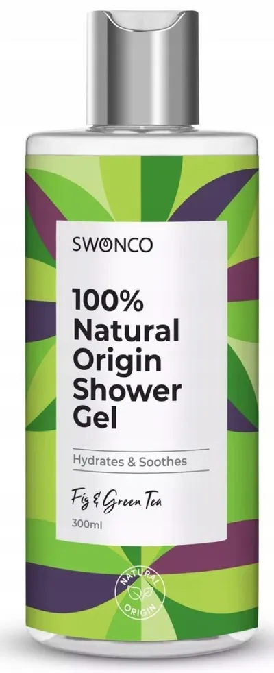 Swonco 100% Natural Origin Shower Gel Fig & Green Tea (Żel pod prysznic i do kąpieli)