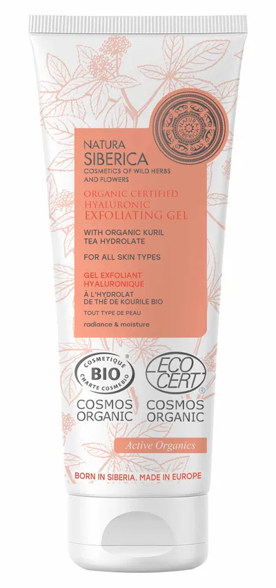Natura Siberica Hyaluronic Exfoliating Gel with Organic Kuril Tea Hydrolate (Peeling hialuronowy odmładzająco-rewitalizujący z hydrolatem z cladonii śnieżnej)