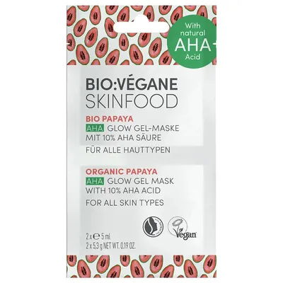 Bio Vegane Skinfood Bio-Papaya, Glow Gel-Maske (Nabłyszczająca maska żelowa z papają)