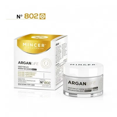 Mincer Pharma Argan Life, Odżywczy krem do twarzy No. 802