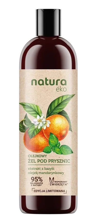 Natura Eko Olejkowy żel pod prysznic Ekstrakt z bazylii, olejek mandarynkowy