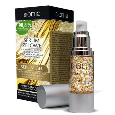 Bioetiq Serum Gel (Serum żelowe z potrójnym kwasem hialuronowym i mikrokapsułkami z olejem z opuncji figowej)