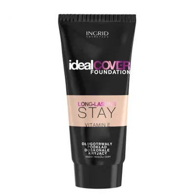 Ingrid Cosmetics Long Lasting Stay, Ideal Cover Foundation with Vitamin E (Długotrwały podkład doskonale kryjący)