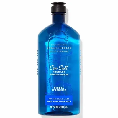 Bath & Body Works Aromatherapy, Sea Salt Therapy Mimosa & Spearmint Body Wash + Foam Bath (Płyn do mycia i do kąpieli)