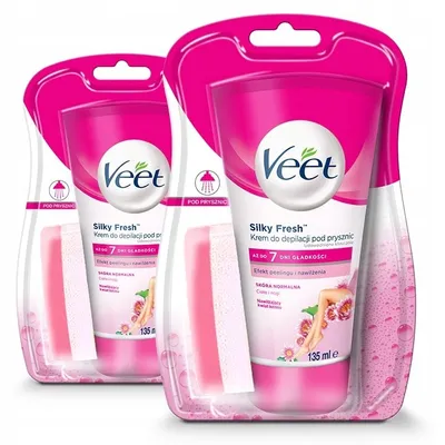 Veet Silky Fresh, In-Shower Hair Removal Cream Normal Skin  with Lotus Flower (Krem do depilacji pod prysznic dla skóry normalnej)